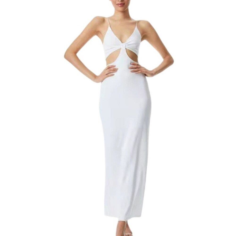 New Alice + Olivia Havana White Cut‎ Out Maxi Dress 4 - Picture 10 of 10